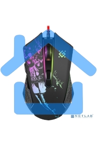 Мышь проводная Defender Sin'Sister GM-933 черный, 7200 dpi, USB, кнопки - 6