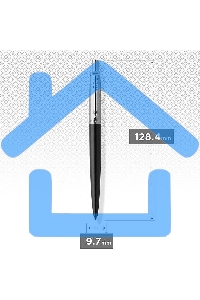 Ручка шариковая Parker Jotter Core K63 (CW1953184) Bond Street Black CT M, синие чернила, подарочная коробка