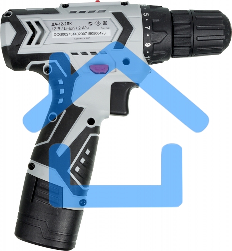 Дрель-шуруповерт Ресанта ДА-12-2ЛК 75/14/2, Аккумуляторная, 12В, 2 АКБ, Кейс