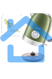 Чайник электрический Kitfort KT-6110 1.7л. 2200Вт зеленый (корпус: нержавеющая сталь)