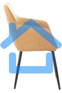 Кресло офисное Бюрократ CH-380F янтарный Italia 9, на ножках, металл черный