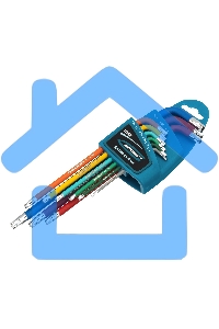 Набор ключей GROSS 16402имбусовых torx-tt 9шт: t10-t50 магнит s2 экстра-длин. хром/краска 9шт.