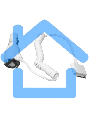 Автомобильная зарядка для Apple iPhone4s, iPhone4 (5V, 1A) белый