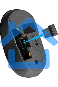 Мышь беспроводная Defender Hit MM-495 черный, 1600 dpi, радиоканал, USB, кнопки - 3