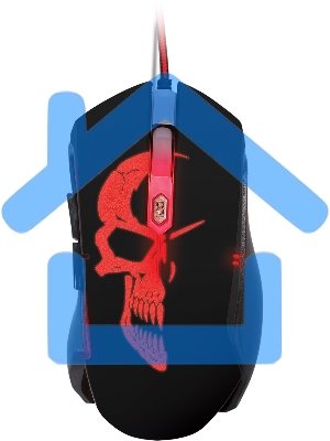 Мышь проводная Qumo Dragon War Axe M07 черный, 2400 dpi, USB, кнопки - 6