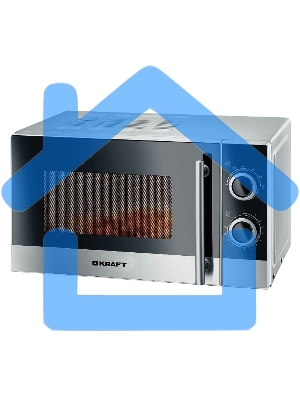 Микроволновая печь Kraft KF-20MW7S-200M серебристый, 20 л, 700 Вт, переключатели - поворотный механизм