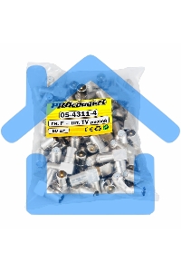 Переход гнездо F-штекер TV угловой PROCONNECT