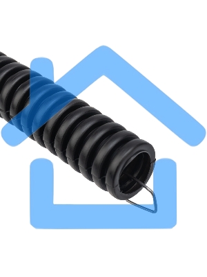 Труба гофрированная из ПНД, с зондом, черная, Ø16 мм (бухта 10 м/уп.) Rexant