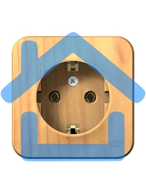 Розетка ОП BLANCA 16А 250В без шторок с заземл. изол. пласт. ясень SchE BLNRA010115