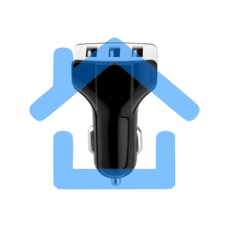 Зарядное устройство в прикуриватель Rexant 3 x USB, 1000mA, черный