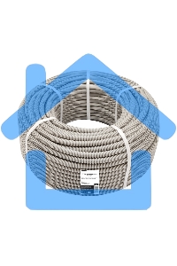 Труба гофрированная из ПВХ, с зондом, Ø16 мм Rexant