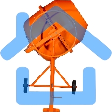 Бетономешалка Вихрь БМ-230 (74/1/8) 1000 Вт, 230 л, чугунный венец, 32 об/мин