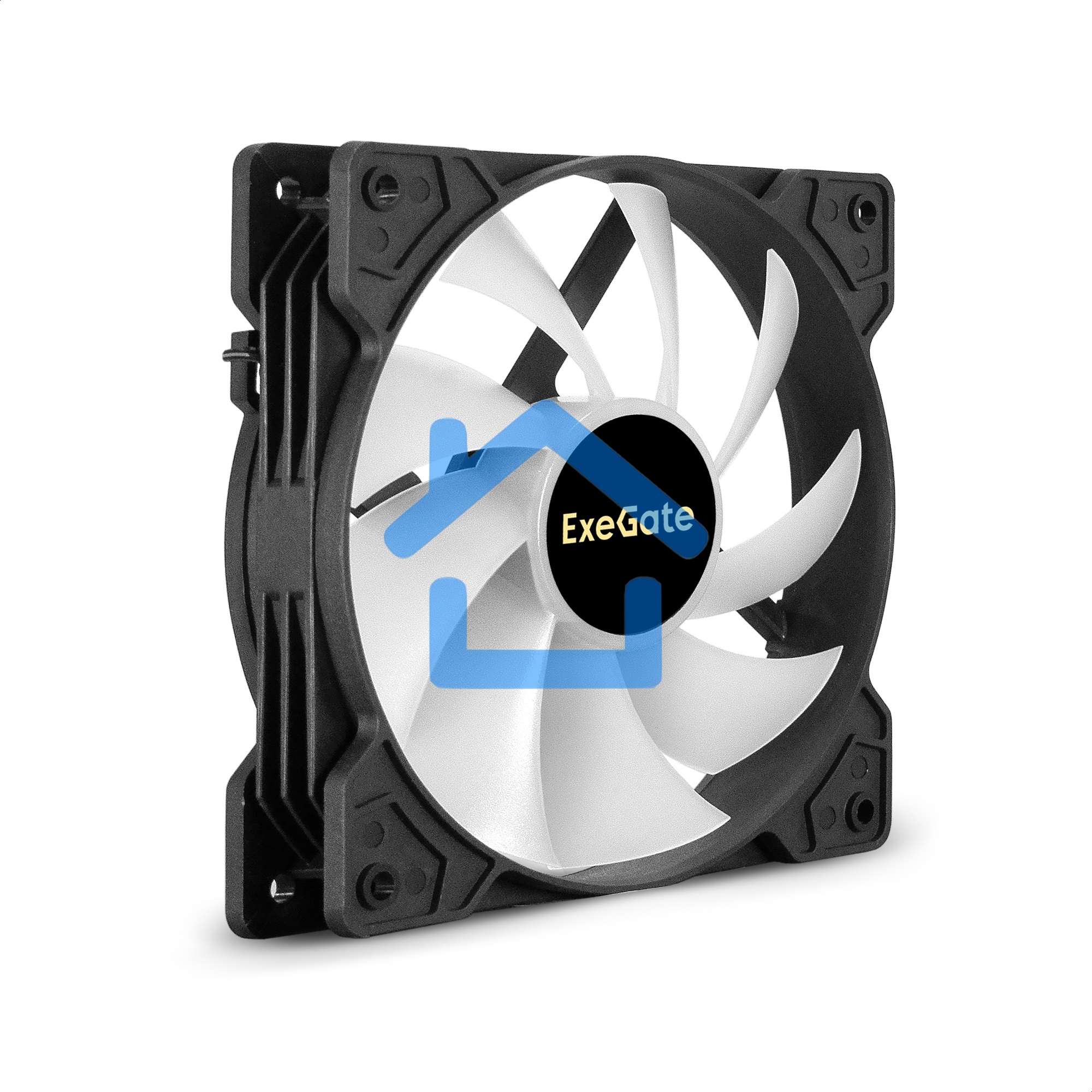 Вентилятор для корпуса ExeGate EX12025H6PMY-PWM.ARGB черный, 120 мм, 1200 об/мин, 33 дБ, 6 pin
