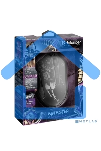 Мышь проводная Defender Sin'Sister GM-933 черный, 7200 dpi, USB, кнопки - 6