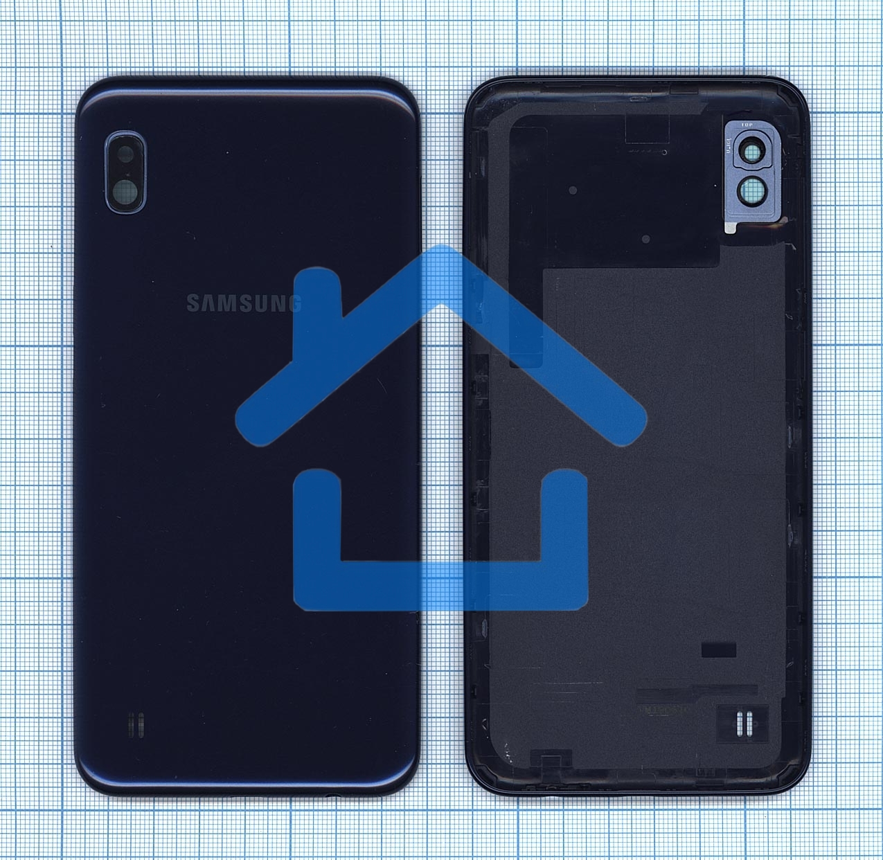 Задняя крышка для Samsung A105FD Galaxy A10 (2019) синяя