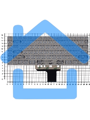 Клавиатура для ноутбука HP Pavilion 13-AN серебристая