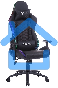 Кресло игровое Cactus CS-CHR-0099BLR черный/красный, сиденье черный/красный, эко.кожа, с подголов. крестовина металл, пластик черный