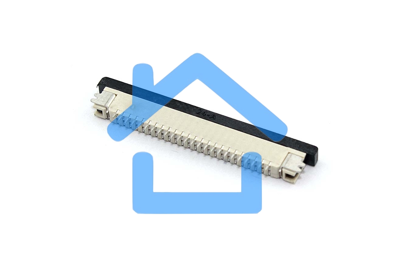 Разъем FPC Half Coverage Top Contact 0.8K-BS-24PWB 24 pin высота 2мм шаг 0,8мм