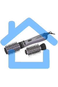 Фен-расческа Galaxy Line GL 4404, сиреневый с черным, 1200 Вт, 2 насадки (диаметр 50 мм и 30 мм), 2 направления вращения насадок, 2 скоростных режима, керамическое покрытие насадок, функция 