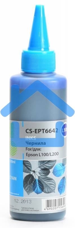 Чернила Cactus CS-EPT6642 голубой 100 мл для Epson L100/L200