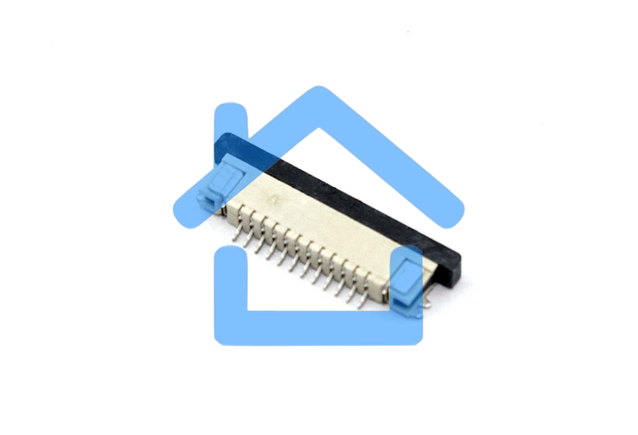 Разъем FPC  Half Coverage Bottom Contact 0.8K-BX-12PWB 12 pin высота 2мм шаг 0,8мм