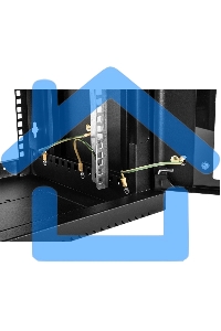 Шкаф коммутационный ЦМО (ШРН-6.650-9005) настенный 6U 600x650мм пер.дв.стекл 200кг черный 600мм 180град.