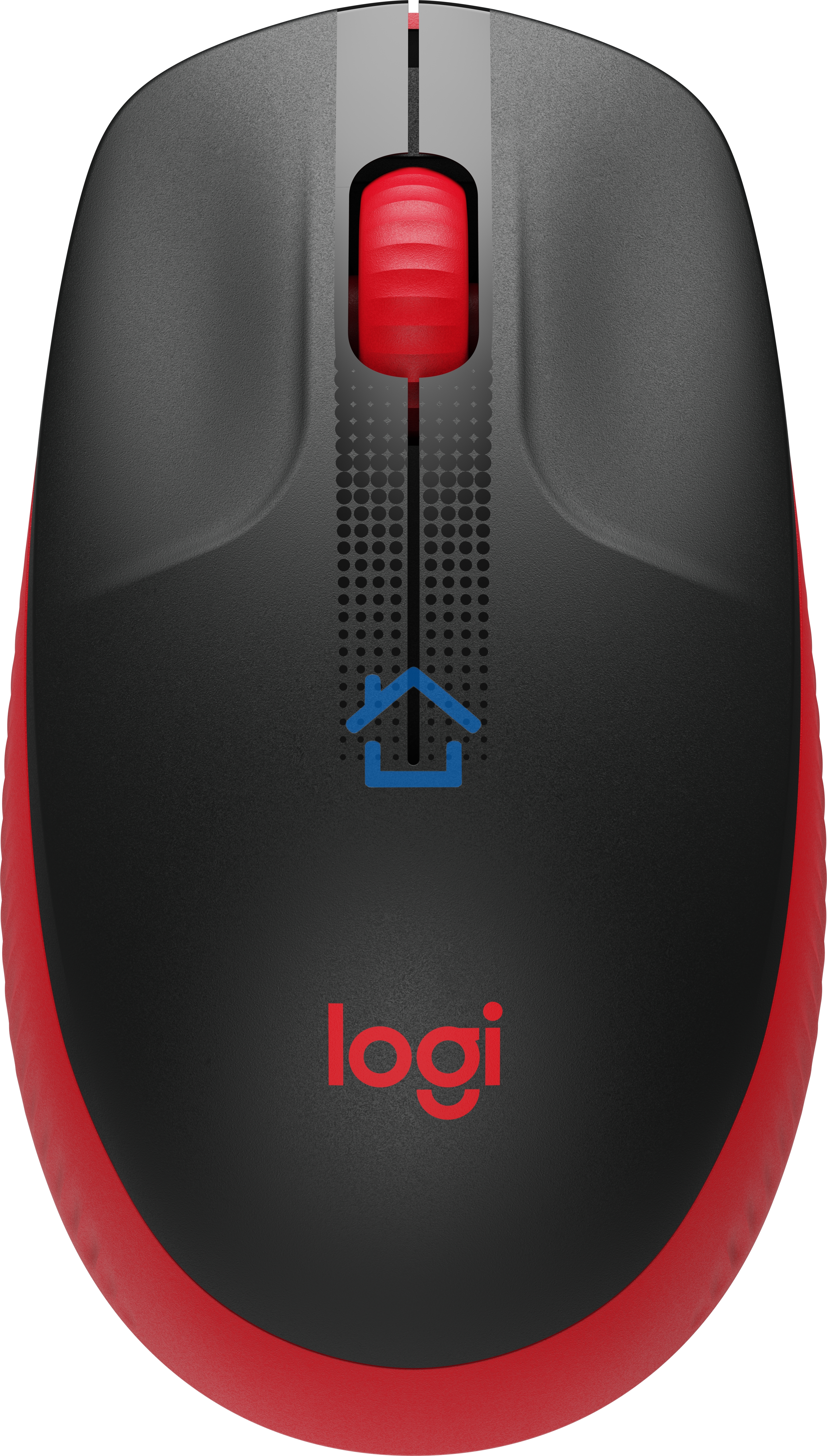 Мышь беспроводная Logitech M190 черный/красный, 1000 dpi, радиоканал, USB, кнопки - 3