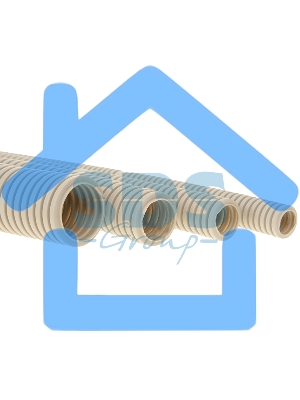 Труба гофрированная из ПВХ Rexant, с зондом, Ø32 мм, бухта 25 м/уп.