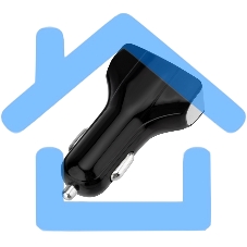 Зарядное устройство в прикуриватель Rexant 3 x USB, 1000mA, черный