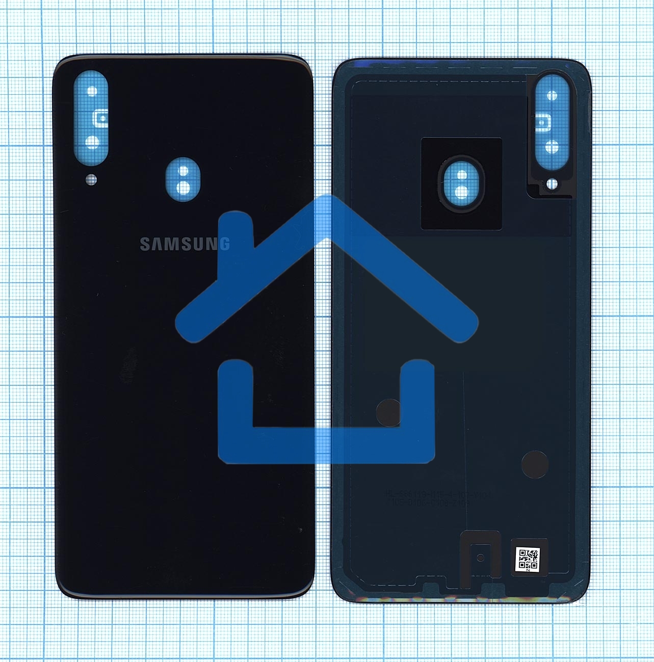 Задняя крышка для Samsung A207F Galaxy A20S (2019) черный