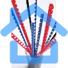 Пружины для переплета пластиковые Fellowes d=22мм 151-180лист A4 белый (50шт) CRC-53478 (FS-53478)