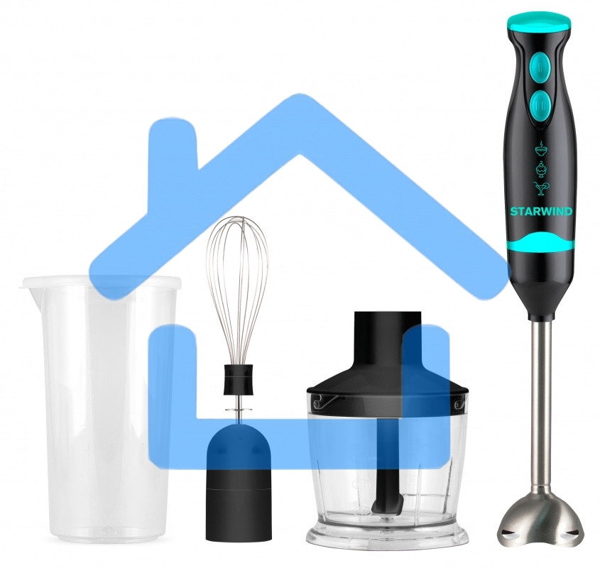 Блендер погружной Starwind SBP2322b 800Вт темно-серый/бирюзовый