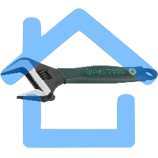 Ручной инструмент KRAFTOOL 27258-20 Ключ разводной Cr-V,фосфатир,эргоном рукоятка из эластомера,увелич зев,угол наклона губок 15град,200мм/8