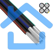 Провод СИП-4 4x16,0 мм², длина 25 метров, ГОСТ Rexant