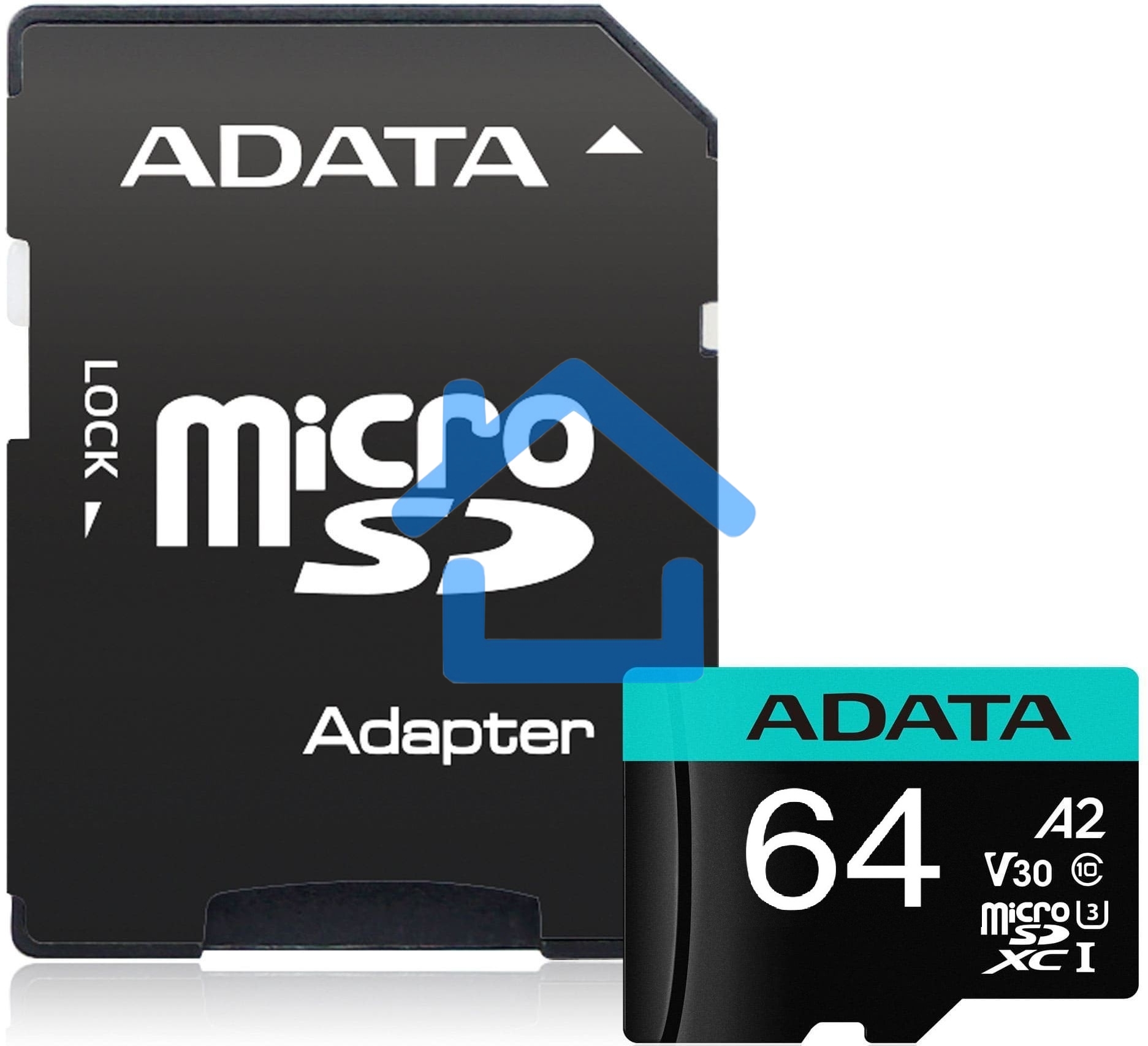 Карта памяти MICROSDXC UHS-I U3 V30S A2 100/75 MB/s 64Gb RETAIL W/1 ADAPTER