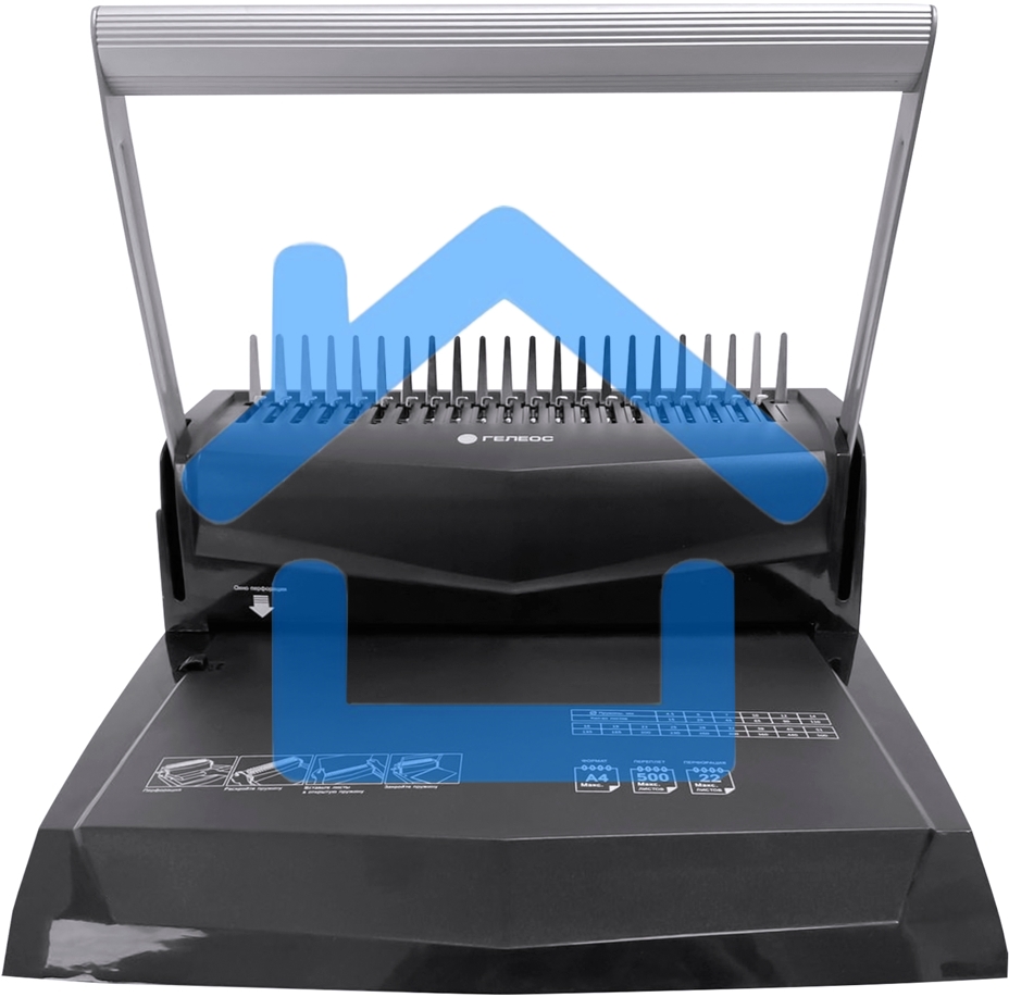 Переплетчик Heleos БП-22 A4/перф.13л.сшив/макс.500л./пластик.пруж. (6-51мм)