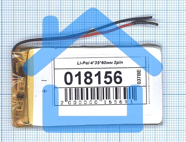 Аккумулятор Li-Pol (батарея) 4*35*60мм 2pin 3.7V/1000mAh