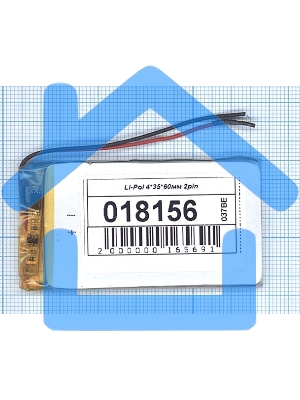 Аккумулятор Li-Pol (батарея) 4*35*60мм 2pin 3.7V/1000mAh