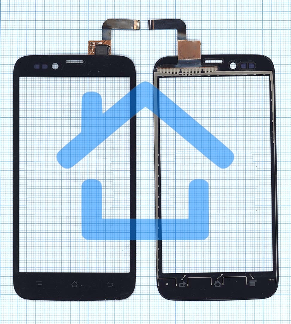 Сенсорное стекло (тачскрин) для Archos 50 Platinum MCF-050-0995-V2, черное