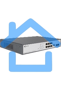 Коммутатор Managed L2 Switch 8x1000Base-T PoE, 2x1000Base-X SFP, PoE Budget 135W, RJ45 Console, 19