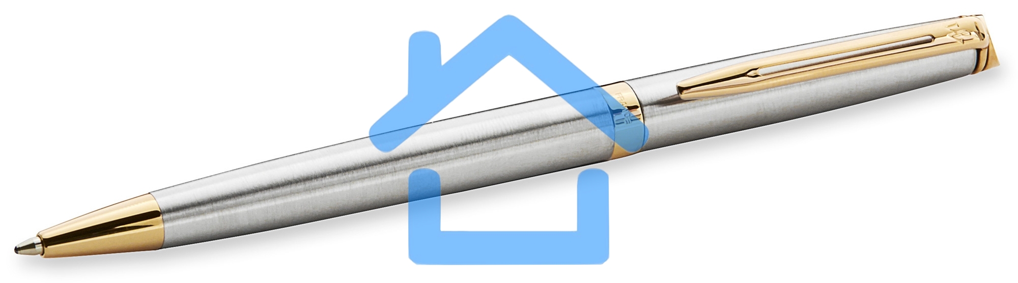 Ручка шариковая Waterman Hemisphere (CWS0920370) Steel GT M, синие чернила, подарочная коробка