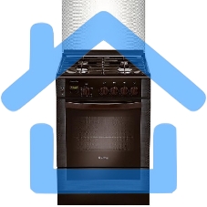 Плита газовая Gefest 6300-03 0047 коричневый, конфорок 4 газовых, духовка 52 л, 60 см x 85 см x 60 см