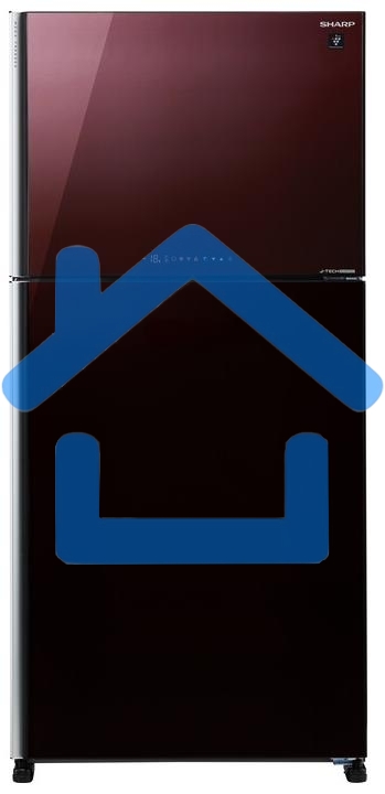 Холодильник Sharp SJXG60PGRD бордовый двухкамерный 422/178 л морозилка сверху, No Frost