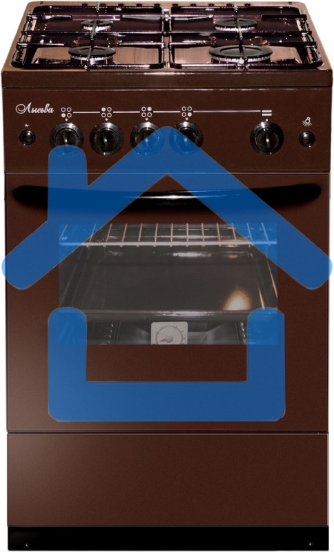 Плита газовая Лысьва ГП 400 М2С -2у коричневый, конфорок 4 шт, духовка 51 л, 50 см x 84 см x 60 см