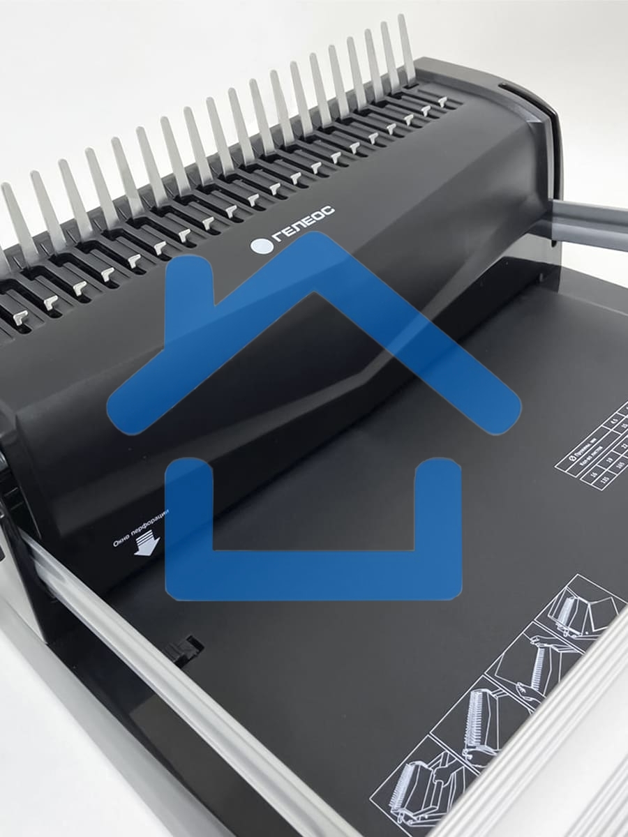 Переплетчик Heleos БП-22 A4/перф.13л.сшив/макс.500л./пластик.пруж. (6-51мм)