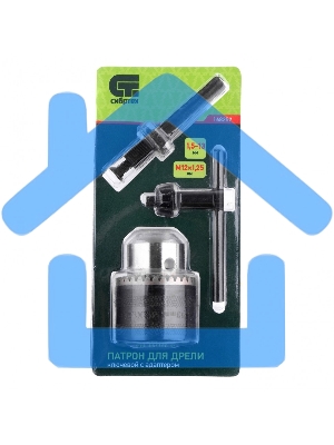 Патрон для дрели ключевой 1,5–13 мм – М12х1,25, адаптер SDS PLUS Сибртех
