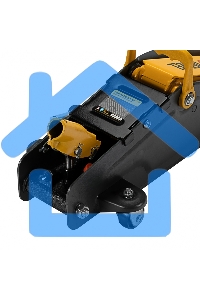 Домкрат гидравлический подкатной с фиксатором Denzel 2,8 т, 135-385 мм 51155