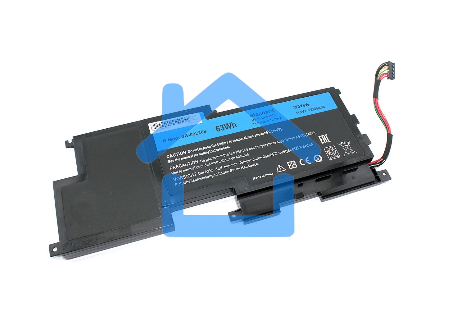 Аккумуляторная батарея для ноутбука Dell XPS 15-L521x，XPS L521x11.1V 5700mAh OEM