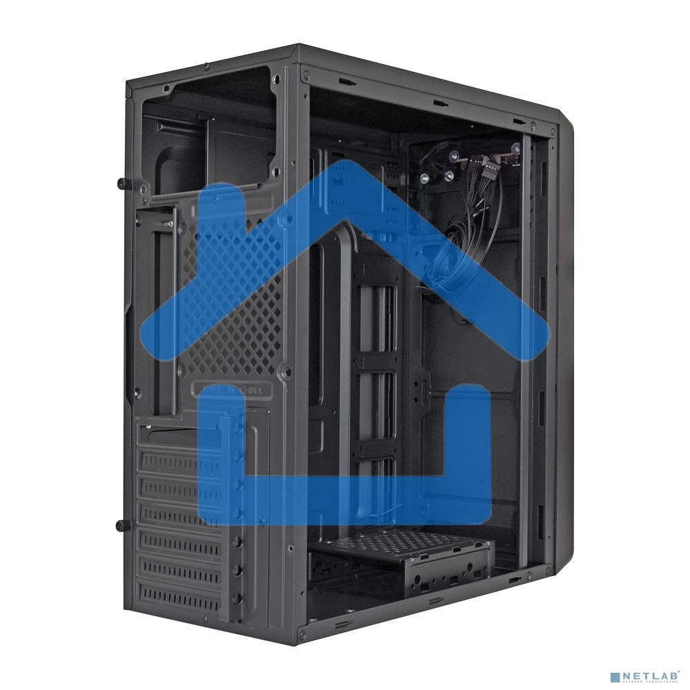Компьютерный корпус Miditower ExeGate XP-332 Black, ATX, (без БП), 2*USB, Audio