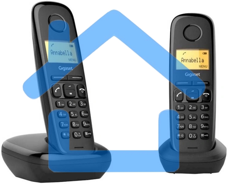 Радиотелефон Dect Gigaset A270 Duo Rus черный (труб. в компл.:2шт) АОН